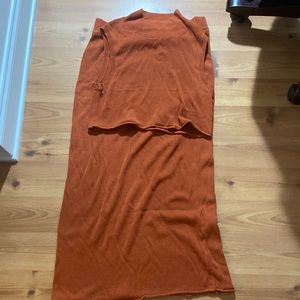 Free People Callie Sweater Set Terra Cotta Medium NWT